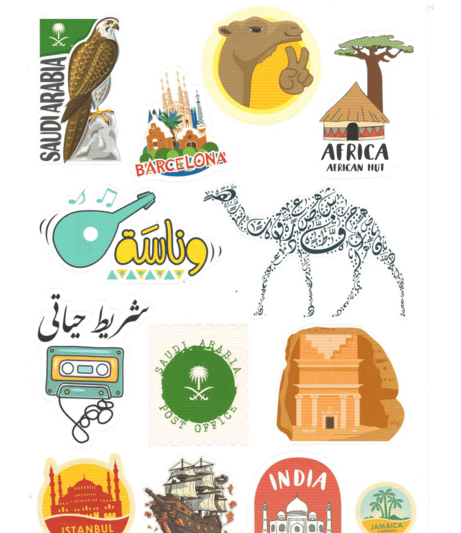 Stickers in 1 Sheet for Personalizing Luggage and Everyday Essentials-Sticker