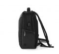 Modern laptop bag in black color with comfortable padded backpacks